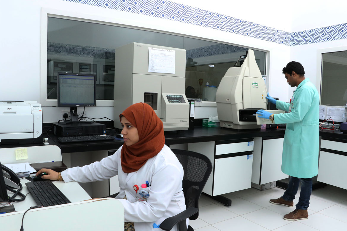 Thumbay Labs located in the premises of Thumbay Hospital Fujairah